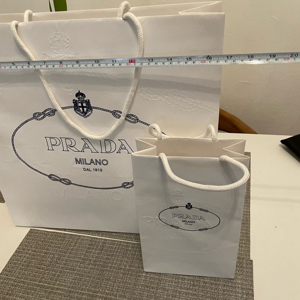 Prada paper bags